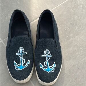 Nautical Anchor Slip-On Shoes